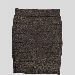 Gabriella Rocha Shimmering Black Pencil Skirt